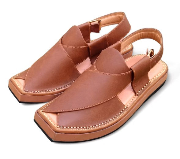 Kaltoor Kaptaan Chappal Walnut Color